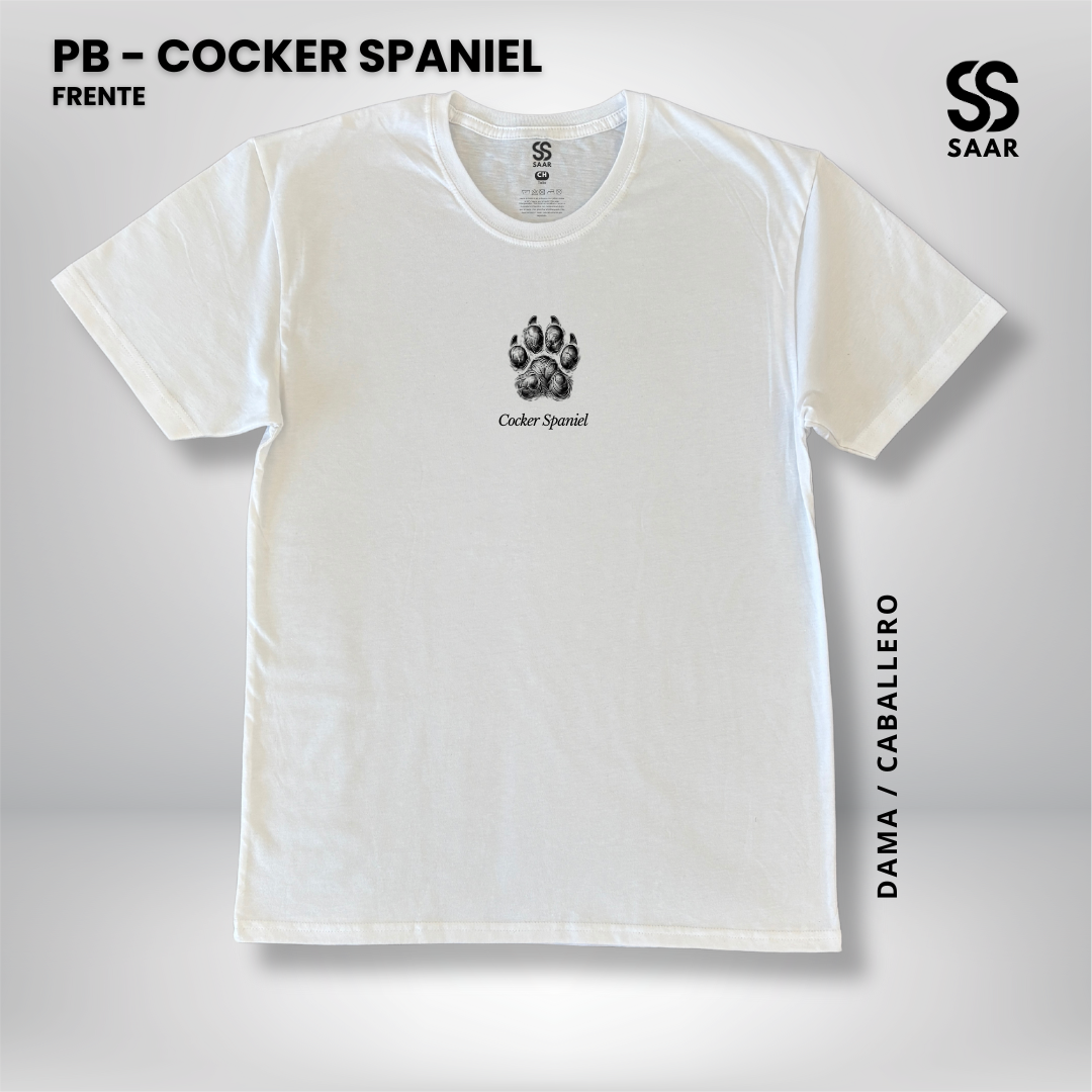COCKER SPANIEL | Playera Blanca