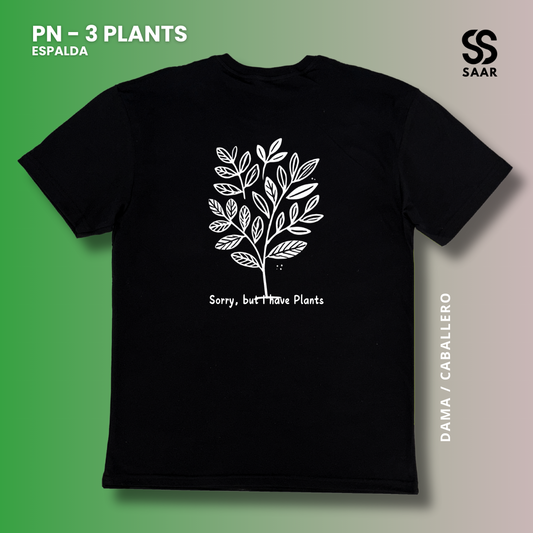 3 PLANTS | Playera Negra