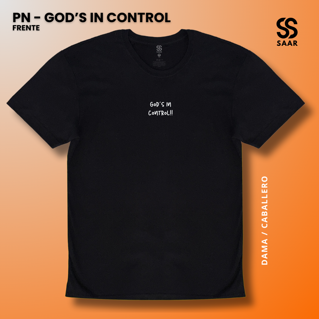 GOD´S IN CONTROL | Playera Negra