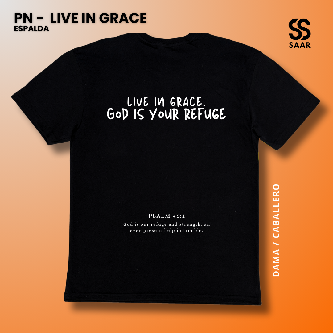 LIVE IN GRACE | Playera Negra