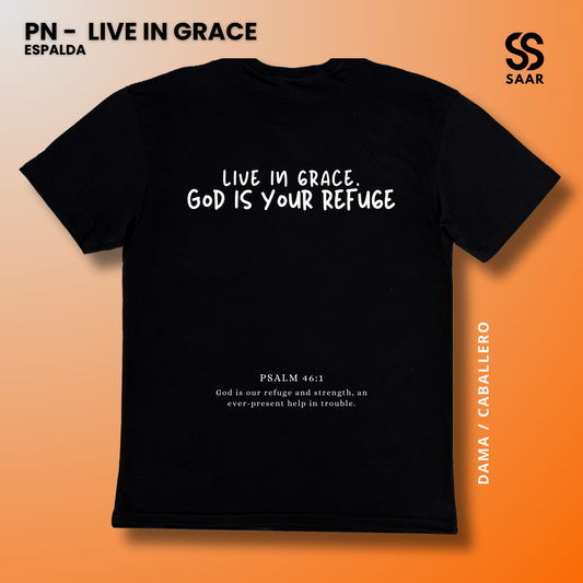 LIVE IN GRACE | Playera Negra