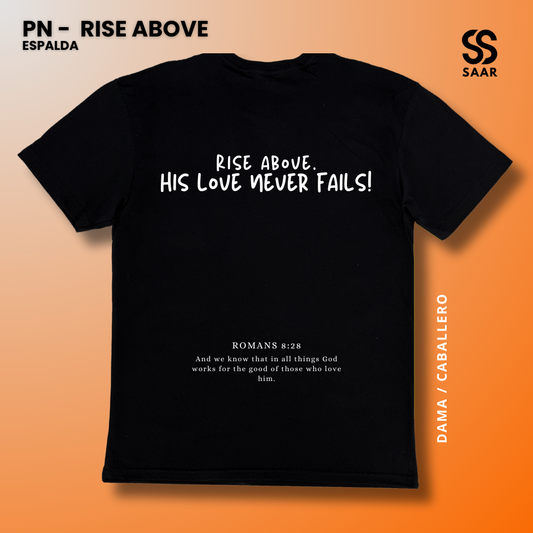 RISE ABOVE | Playera Negra