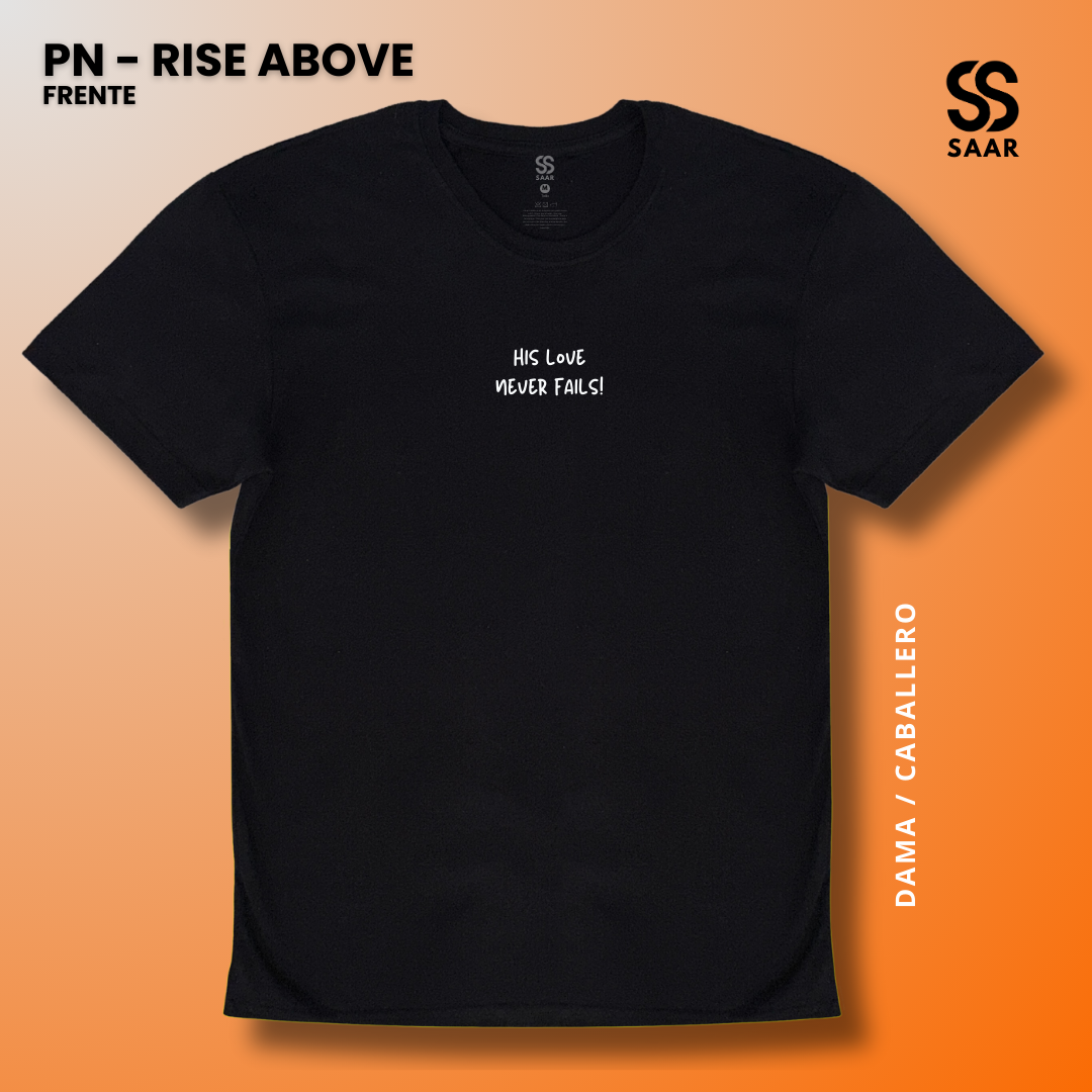 RISE ABOVE | Playera Negra