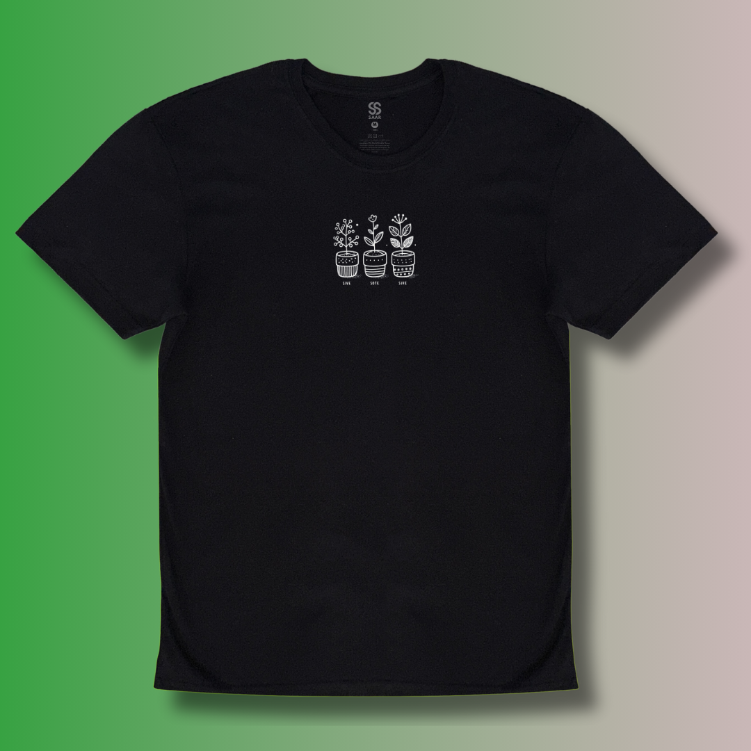 3 PLANTS | Playera Negra