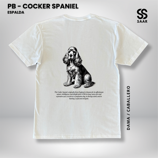COCKER SPANIEL | Playera Blanca